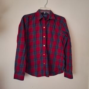 Chaps Plaid Button Up Shirt Gold Buttons Size S Classic Shirt